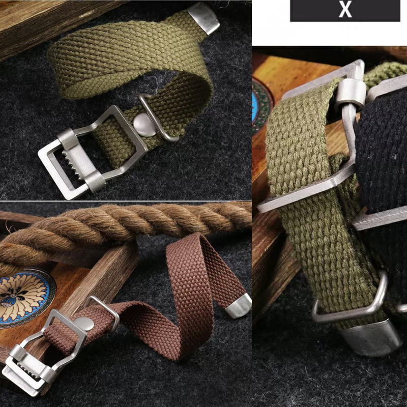Luxury Watch Engraving - 20mm 22mm 19mm 21mm Hochwertiges Nylon-Canvas-Uhrenarmband