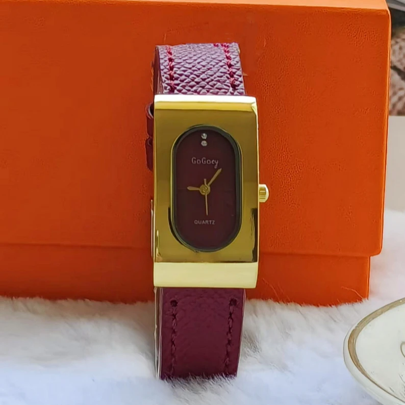 Luxury Watch Leather Strap - Luxus Damen Marke Frauen Uhr Mode