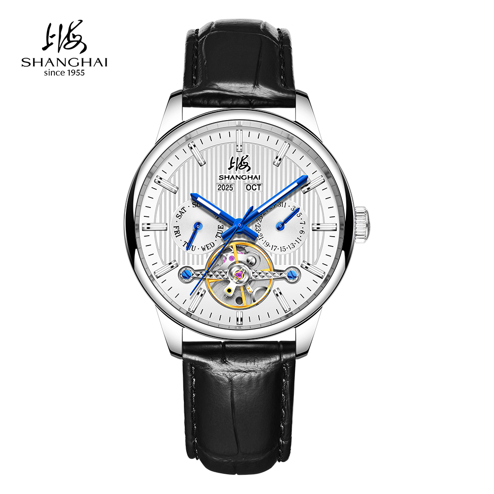 Guilloché Dial Watch - Shanghai Watch Formelle Herrenuhren, Saphir-Multifunktionskalender, automatische