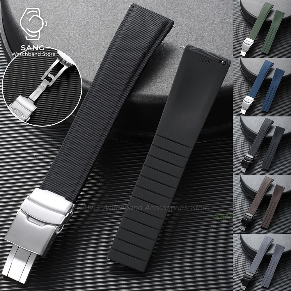 Luxury Watch Engraving - 20mm 21mm 22mm Fluorkautschuk-Uhrenarmband FKM mit