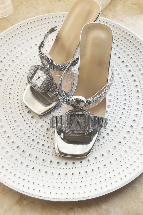Luxury Watch In Usa - Originelles Design Kristalluhr High Heels Sandalen