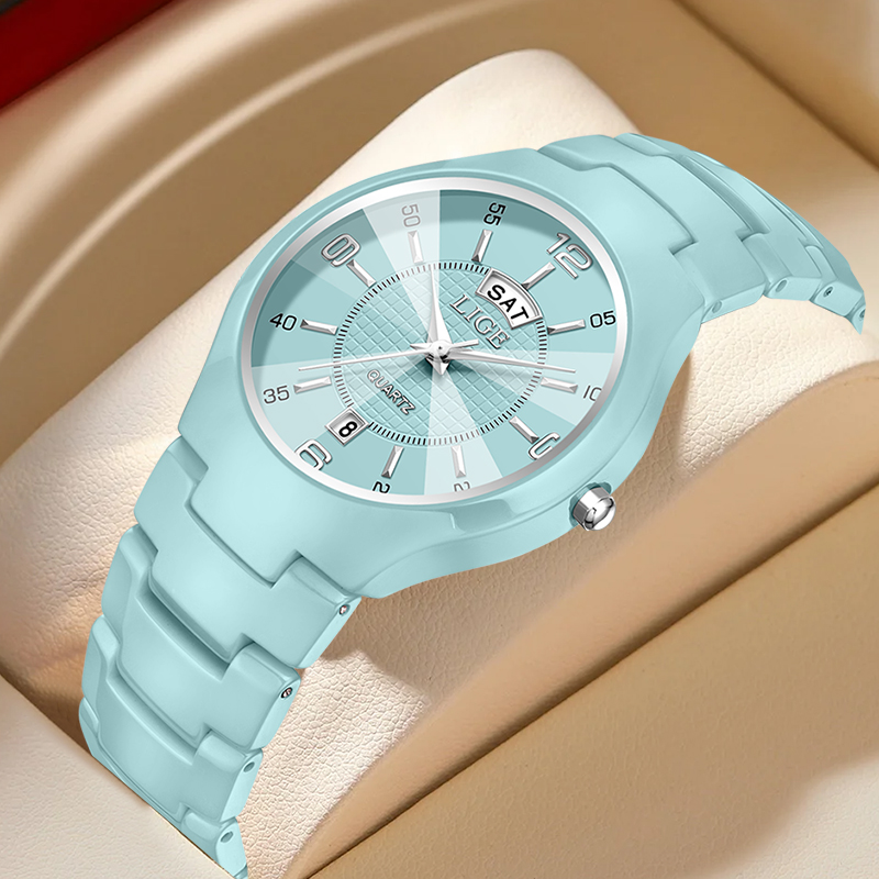 Luxury Watch In Usa - LIGE Luxuriöse Elegante Quarz-Damenuhren Mode Keramik