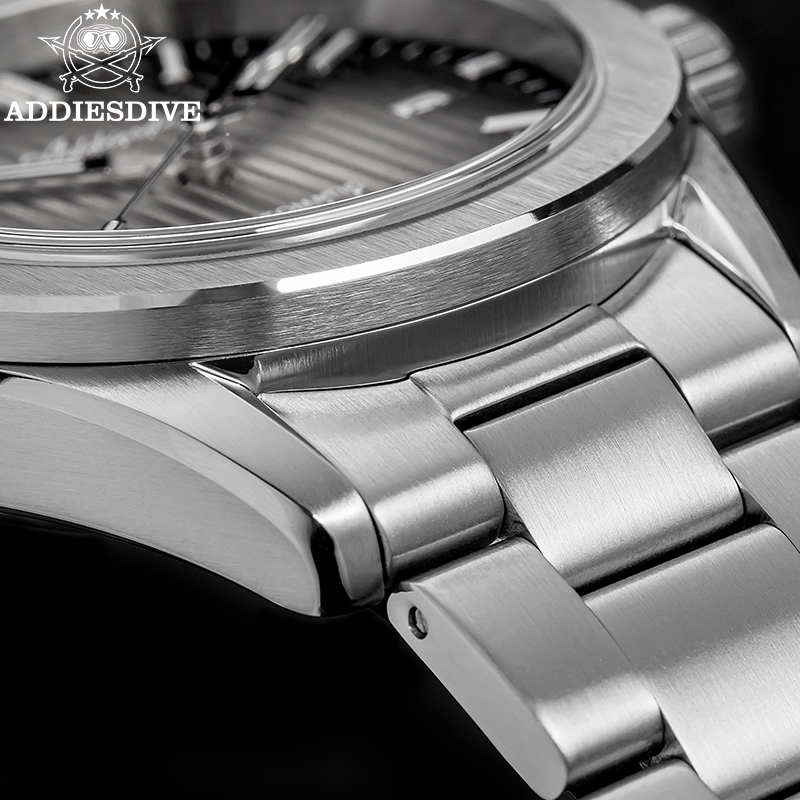Luxury Watch Engraving - ADDIESKIN K014 Schwarze Herren-Automatikuhr mit Muschel-Cameo-Zifferblatt,