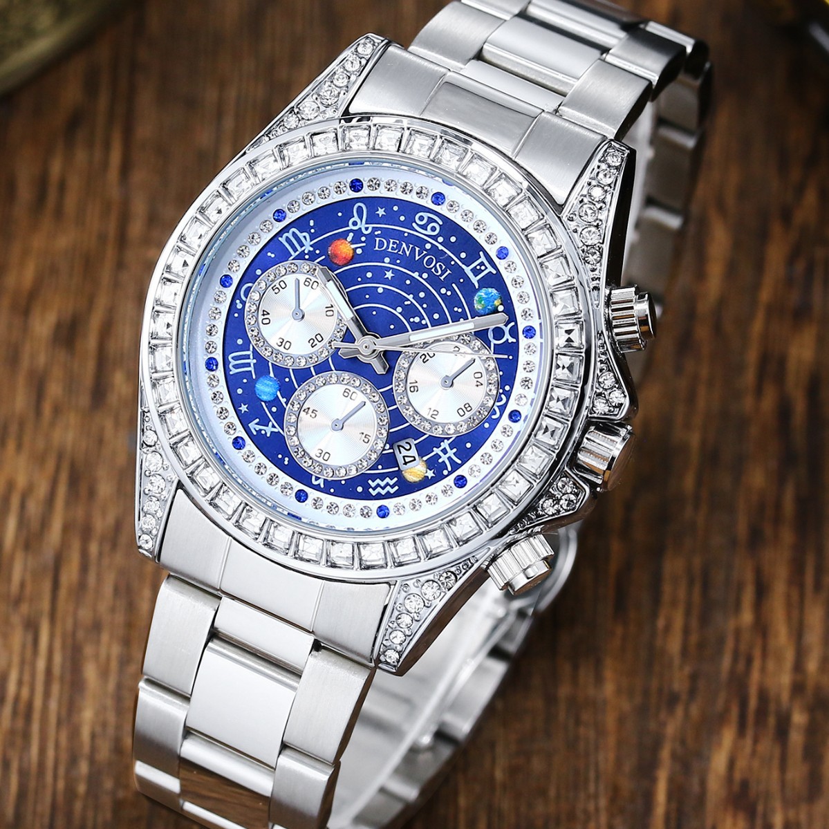 Zodiac Luxury Watch - Neue Herrenuhr mit zwölf Tierkreiszeichen-Zifferblättern, imitiertem
