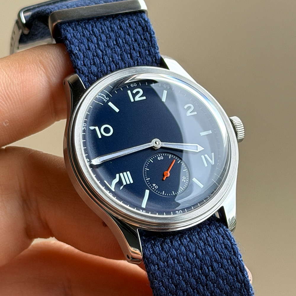 Guilloché Dial Watch - California Blue Formelle Business-Uhr Sterile Manuelle