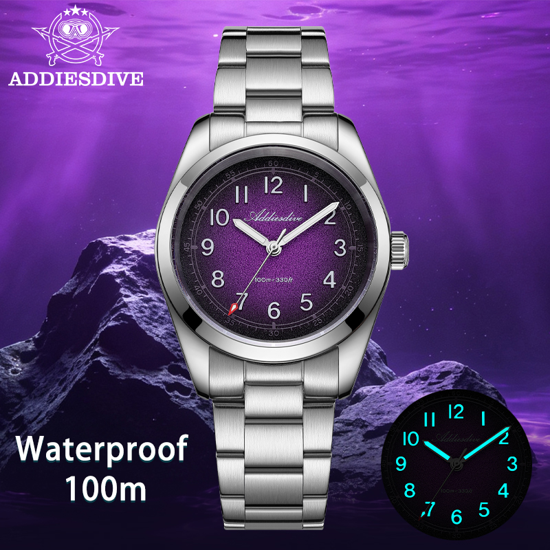 Guilloché Dial Watch - ADDIESDIVE 2026 Neue Luxus-Herren-Quarzuhr 100M Wasserdicht