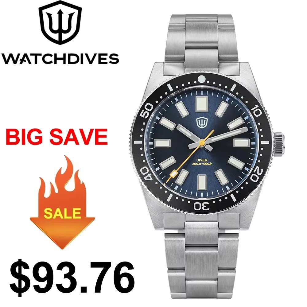 Guilloché Dial Watch - Watchdives WD1965 V2 Uhr 38 mm