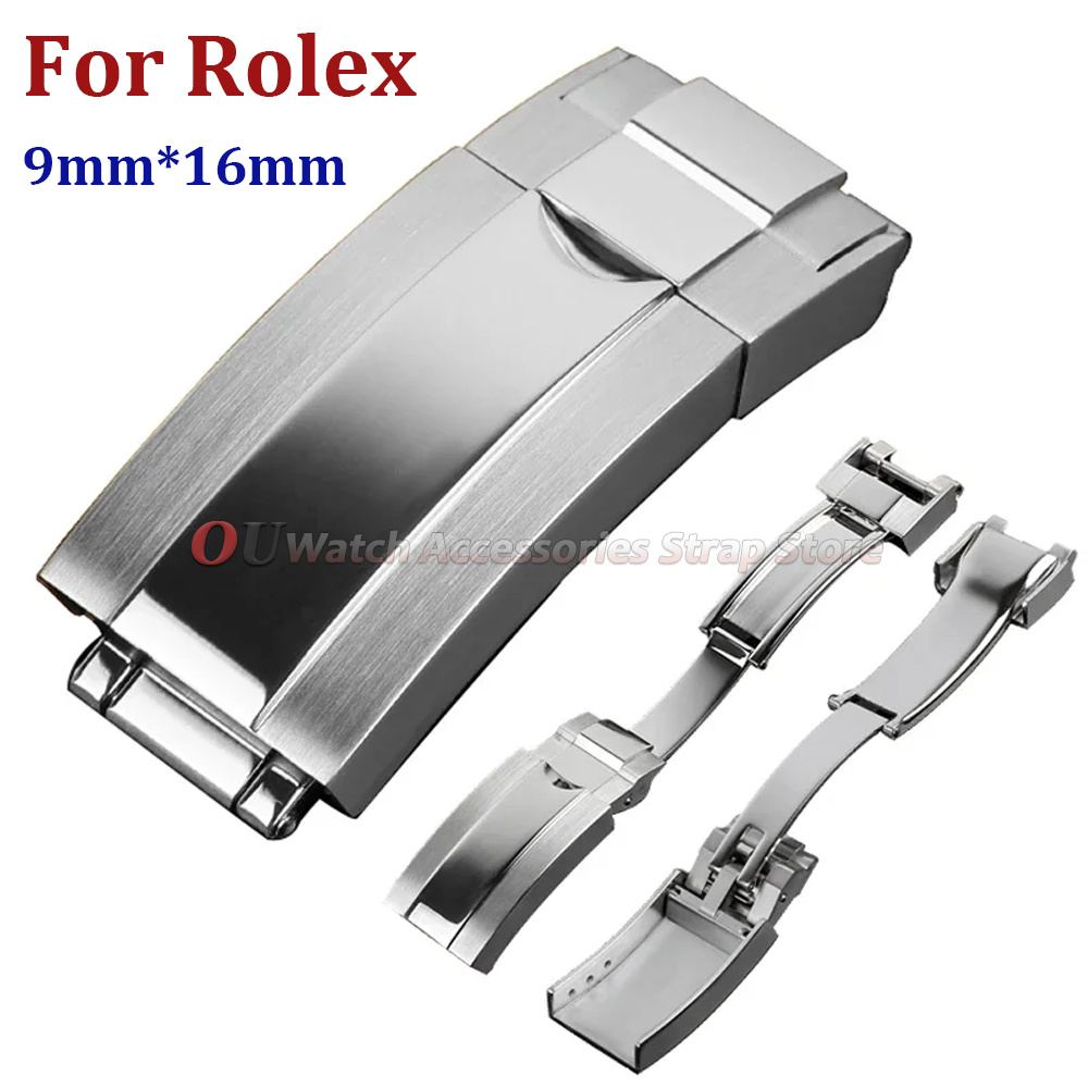 Luxury Watch Cheap - 9mmx16mm Edelstahl-Faltschließe für Rolex Submariner Oysterflex