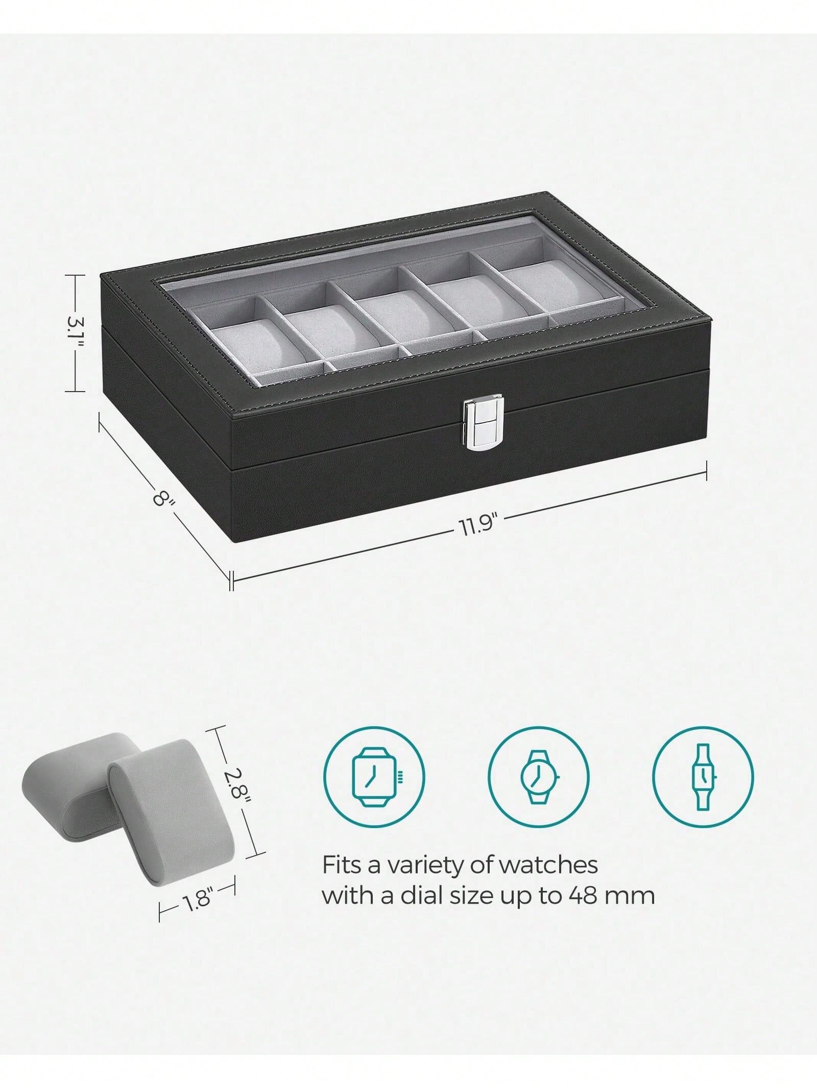 Abschließbare Uhrenbox mit 12  – Luxury Watch Holder Bewertung und Preis