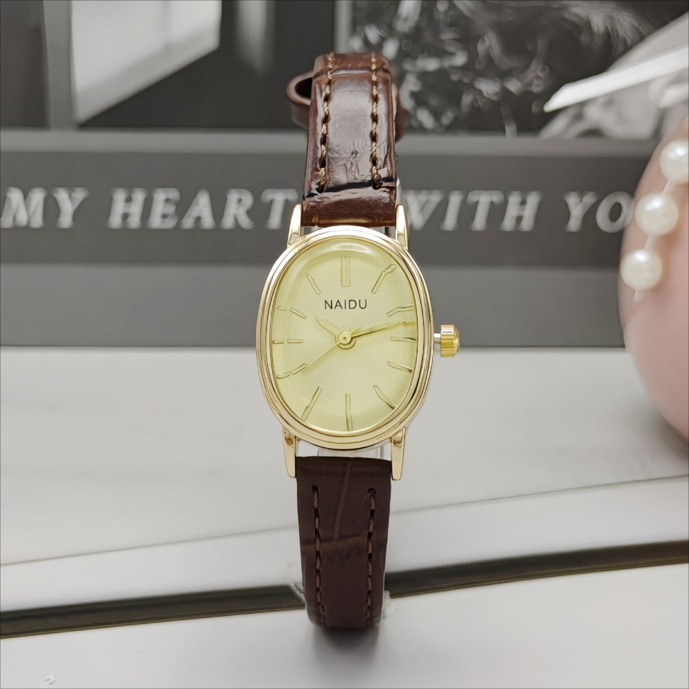 Mode Marke Frauen Oval Zifferb – Luxury Watch Leather Strap Bewertung und Preis
