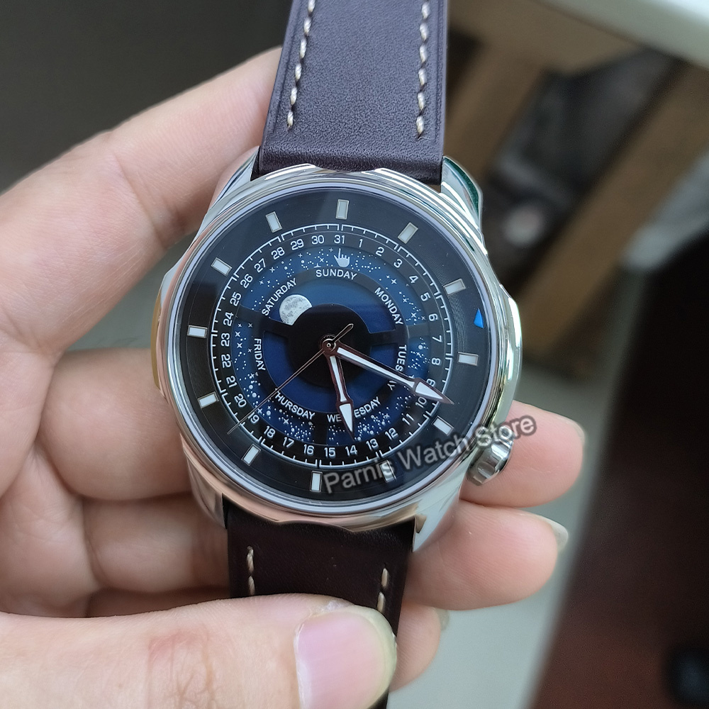 42mm Parnis Blue Romantic Star – Guilloché Dial Watch Bewertung und Preis