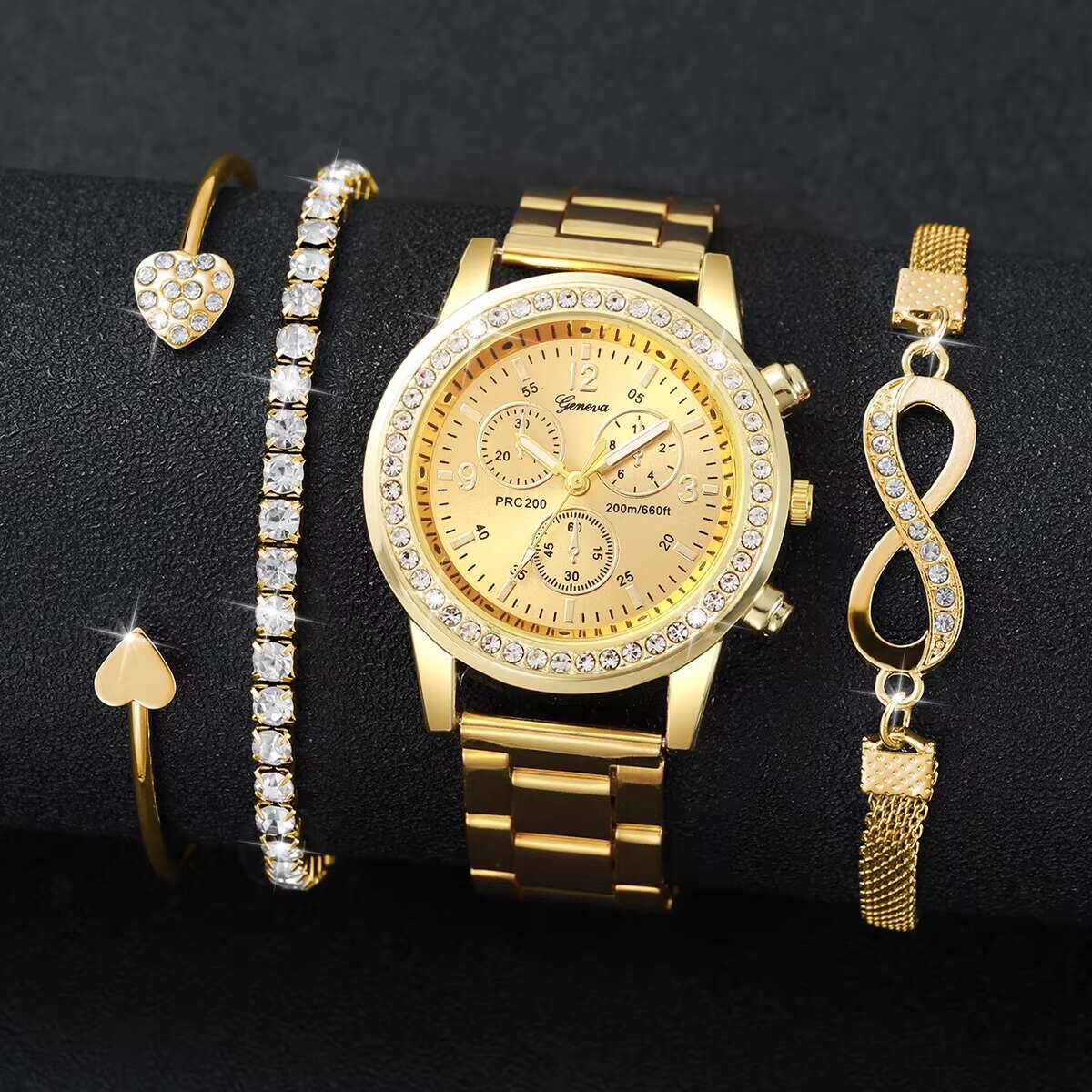 4 Stück/Set Luxus-Strass-Damen – Luxury Watch Holder Bewertung und Preis