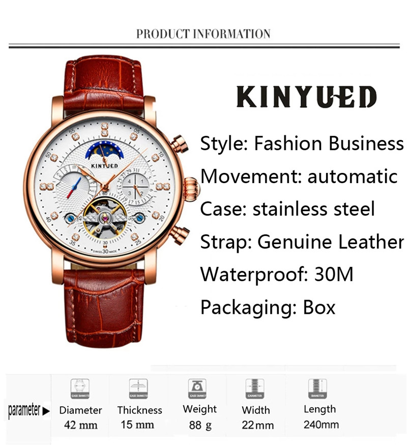 Luxus Marke KINYUED Automatisc – Luxury Watch On Sale Bewertung und Preis